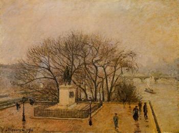 卡米耶 畢沙羅 Pont-Neuf, the Statue of Henri IV, Mist 卡米耶 畢沙羅 Pont-Neuf, the Statue of Henri IV, Mist
